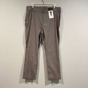 Rafaella Herringbone Black and White Patterned Sime Ankle Dress Pants - Size 18